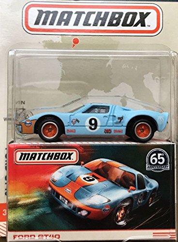 MATCHBOX GLOBE TRAVELERS BLUE FORD GT40 65TH ANNIVERSARY