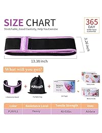 Hurdilen Resistance Bands Loop Exercise Bands Booty Bands,Workout Bands Hip Bands Wide Resistance Bands Hip Resistance Band for Legs and Butt,Activate Glutes and Thigh