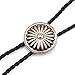 Lychee Sun Shield Leather Bolo Bola Tie Necktie Western Cowboy Rodeo Necklace