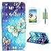 Galaxy S4 Case,Samsung Galaxy S4 Case,CASELAND [3D] Flip Cover PU Leather Wallet Case Card Slots,Lanyard Stand Case for Samsung Galaxy S4 I9500,Butterfly