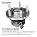 ECCPP 2pcs 513206 New Front Wheel Bearing And Hub Assembly Fits for Chevy Cobalt HHR Pontiac Pursuit G5 Saturn Ion 04 05 06 07 08 09 10 11 W/ABS Driver and Passenger Side