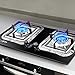 Aluminum Foil Gas Stove Burner Liners, 50 Pack Stove Burner Covers Disposable Square Stove Bib Liners Gas Rangetop Protectors Cooktop Replacement Keep Stove Clean Square 8.5