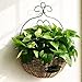 Mecai Handmade Woven Wicker Metal Hanging Basket for Home Garden Christmas Wedding Wall Basket Decor