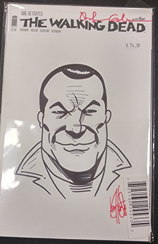 The walking Dead 150 Negan Portrait variant signed Stefano Gaudiano remarked by Ken Haeser with coz