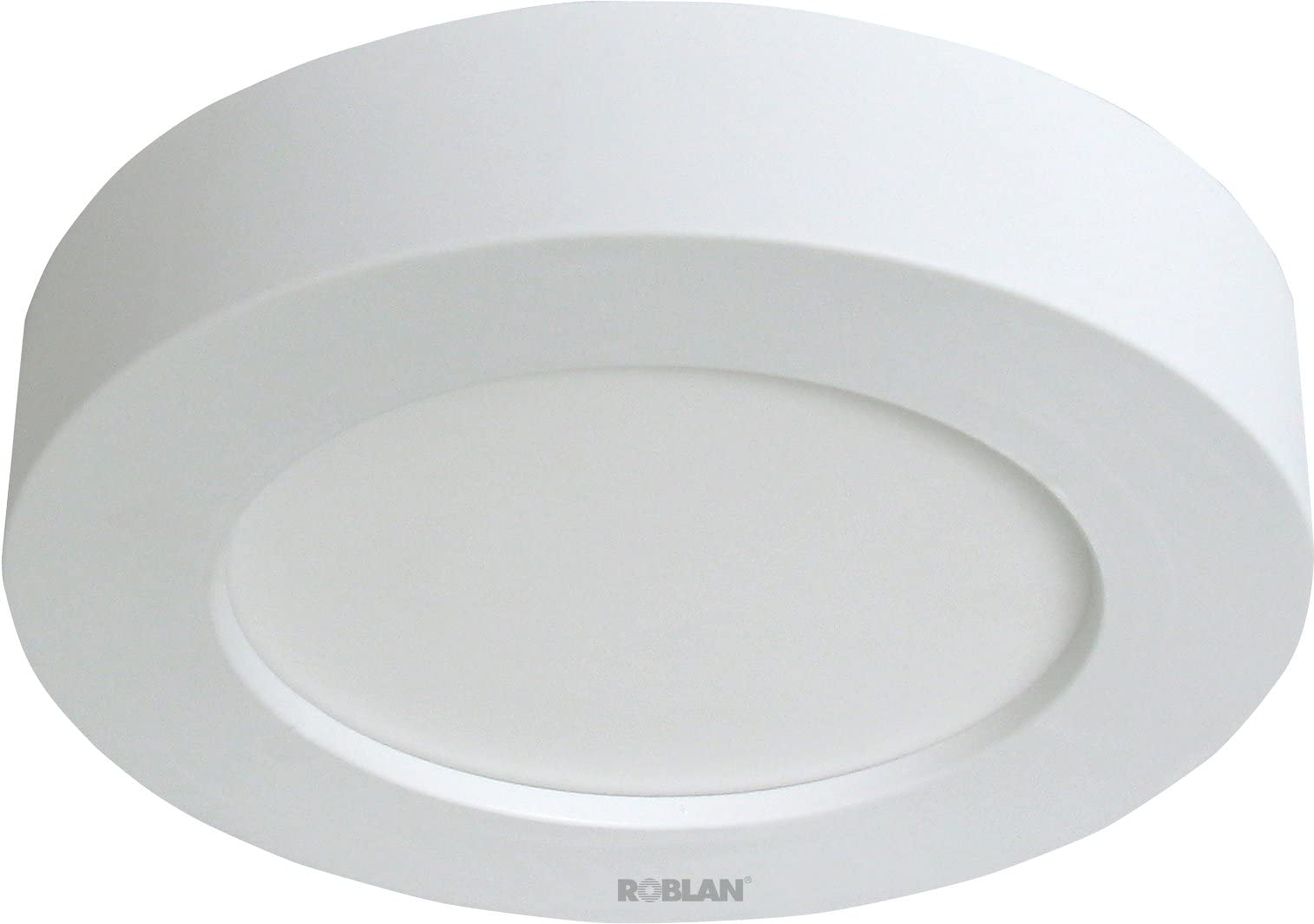 Roblan MOONR2558BC Downlight Surface Spotlight, 18 W, White