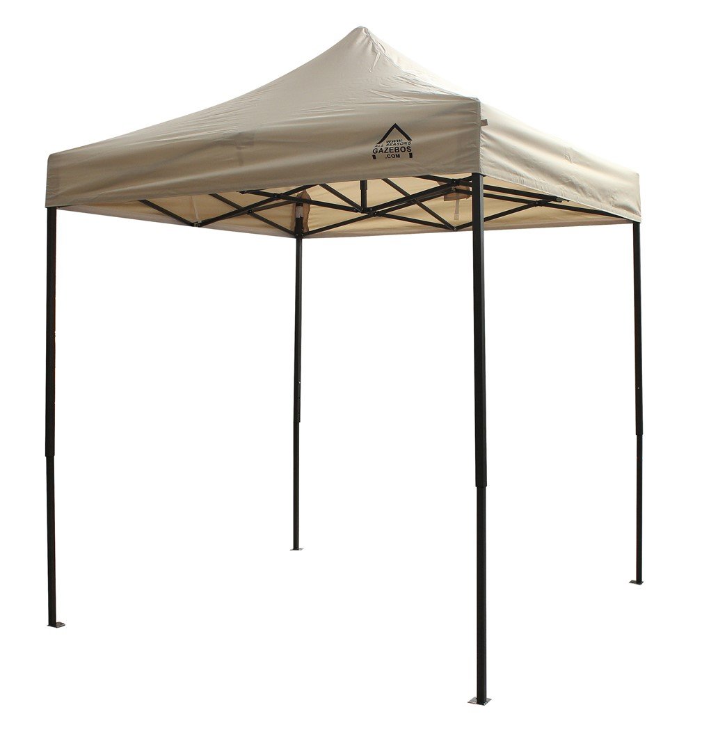 All Seasons Gazebos 2x2 Fully Waterproof Pop up Gazebo With Accessories - Beige