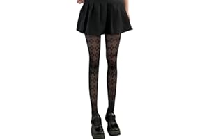 DIIOOMIEEU Patterned Plaids Check Pantyhose Vintage Thigh High Stockings for Women Tights Spring Fall Tights Pantyhose