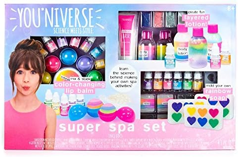 Youniverse Super Spa Set By Horizon Group Usa Ultimate Diy Stem Science Kit Make Your Own Lip Balms Shimmer Lotions & Rainbow Soaps Multicolored