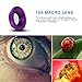 Luxsure Universal 3 in 1 Camera Lens Kit Clip-On 180 Degree Supreme Fisheye + 0.65X Wide Angle+ 10X Macro Lens for iPhone 6s/6s Plus, iPhone 6/6 Plus,iPhone 5 5S 4 4S Samsung HTC Android (Purple)