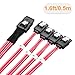 CableCreation Mini SAS 36Pin (SFF-8087) Male to 4 SATA 7Pin Female Cable,Mini SAS Host Internal Cable to Target HDD Hard Drive Splitter Cable, Red Color 0.5M