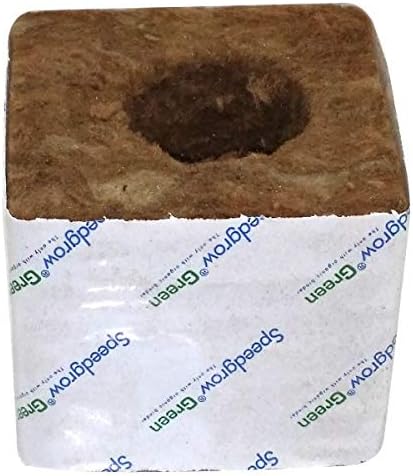 SpeedGROW Set of 8 Rock Wool Cubes 7.5 x 7.5 cm Hole 38 x 35 mm