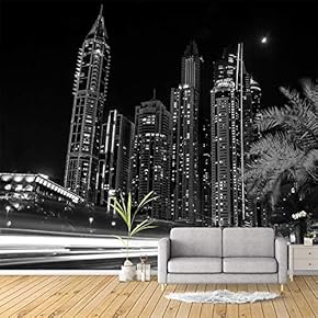 Wall Mural Charming Nightscape Removable Wallpaper Wall Sticker for Bedroom Living Room - 100x144 inches