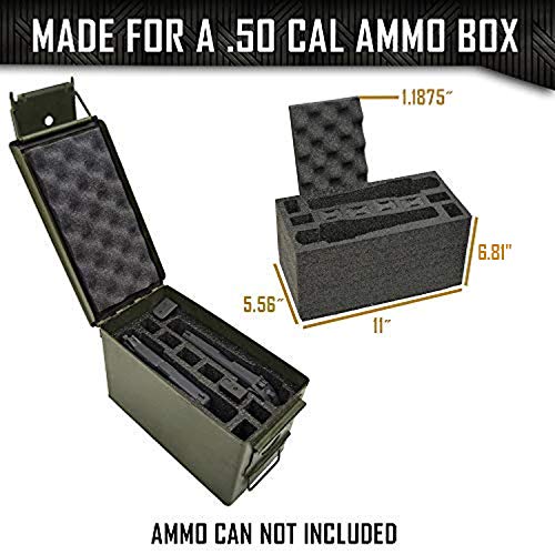 MY CASE BUILDER 2 Pistol 8 Magazine Foam Insert Handgun, Ammunition