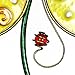 Exhart Metallic Yellow Flower Garden Stake, Durable Glass & Metal, Cute Yard Décor, 9.5