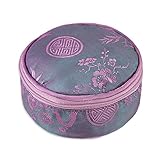 Travel Jewelry Case - Silk Jacquard (Orchid)