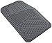 Amazon Basics 4-Piece Thick Flexible Rubber Car Floor Mat, Grey