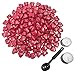 TizzyToy Sealing Wax, [Gold and Wine Red Available], Botokon 150 Pieces Heart Shape Sealing Wax Beads Sticks with a Wax Melting Spoon and 2 Pieces Candles for Wax Seal Stamp (Wine Red)