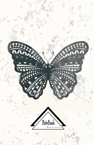 Notebook Journal Dot-Grid,Graph,Lined,No lined : Geometric Butterfly Abstract Art: Small Pocket Notebook Journal Diary, 120 pages, 5.5