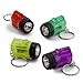 Kicko Mini Flashlight Keychains 1.5 Inch - 12 Pack Assorted Neon Colors - Small Key Ring Light for Bag and Belt Loop Accessory, Party Gifts and Events
