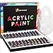 Acrylic Paint Set By Color Technik, Professional Artist Quality, Palette Included, 24 Aluminium Tubes, Best Colors For Painting Canvas, Wood, Clay, Fabric, Nail Art and Ceramic, Rich Pigments, Gift Me