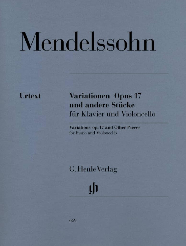 Variations and Other Pieces for Piano and Violoncello op. 17 - piano and cello - (HN 669)