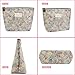 Micom Retro Floral Waterproof Travel Toiletry Cosmetic Bags Set for Women,girls