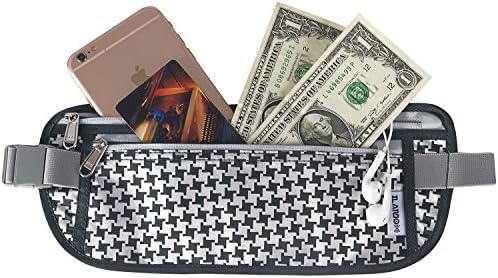 ILANDO Deluxe RFID Blocking Travel Money Belt Fanny Pack for Men and Women Silver