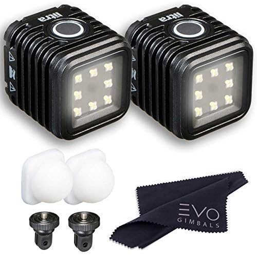 Litra LitraTorch - 2 Pack 800 Lumen Led Camera Light for Photos and Videos, Waterproof, Military-Grade, 4-Hour Rechargeable Battery, 5700K Daylight Temperature, Multiple Mount Points (2 Pack - Black)