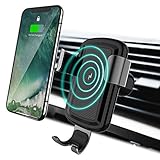 LICHEERS Wireless Car Charger Phone Mount, Gravity Car Wireless Charger Phone Holder Compatible with iPhone X/8/8 Plus Samsung S8/S8 Plus/S7/S7 (Black)