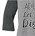 Women Casual I Am Done Adulting Let's Go to Letter Printed 3/4 Splicing Sleeve Baseball T-Shirt