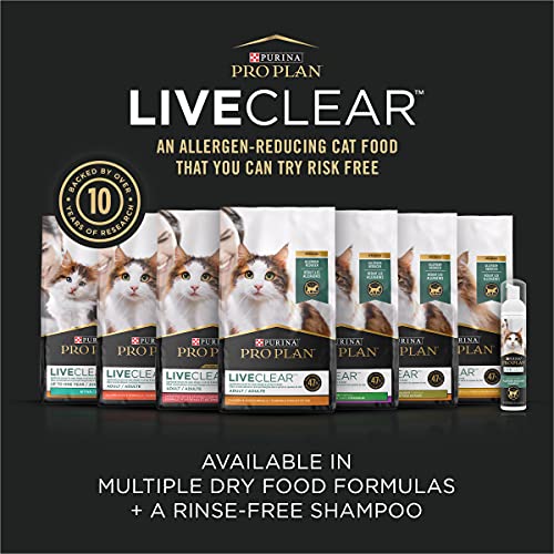 Purina Pro Plan Allergen Reducing, Indoor Cat Food, LIVECLEAR Turkey and Rice Formula 5.5 lb
