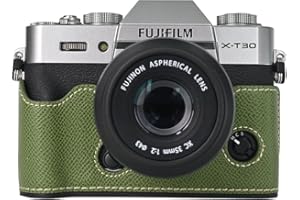 BMAOLLONGB X-T30 III Case, Handmade PU Leather Half Camera Case Bag Cover Bottom Opening Version for Fujifilm XT30 X-T30 III/