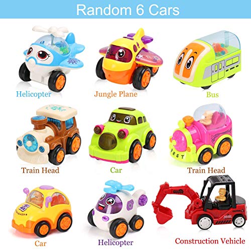 image for BBLIKE Cars Toys for 1 2 3 Year Old Kids, Toddler Push and Pull Cars S