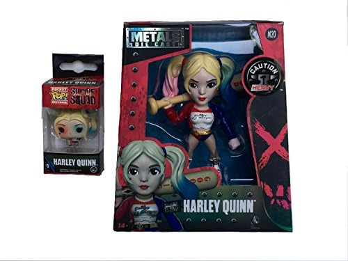 Suicide Squad Harley Quinn Keychain and Suidice Squad Metal Die-Cast Bundle Best Value get two collectibles in one