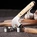 DILISS High-End Garlic Press Wood handle 304 Stainless Steel Professional Heavy Soft-Handled Garlic Press Crusher Mincer Crush Garlic Cloves Ginger