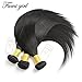 Brazilian Virgin Straight Human Hair Bundles 3Bundles 100% Unprocessed Straight Human Hair 3 Bundles Natural Color (16 18 20 Inch)