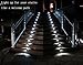 Solar Step Lights, iThird LED Solar Powered Stair Lights Stainless Steel Outdoor Lighting for Deck Fence Path Auto On/Off Waterproof 4 Pack