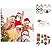Tinksky 38Pcs Christmas Photo Booth Props Kit on a Stick for Party Supplies with Glasses Moustache Red Lips Deer Horn Santa Hat