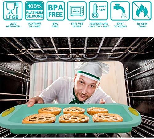 Aschef 15 en 1 casseroles en silicone outils de moule outils de cuisson ensemble pour muffin beignets pizza mousse gâteau pain tarte biscuit antiadhésif résistant à la chaleur sans BPA vert - Cuisine A Vivre Aschef 15 en 1 casseroles en silicone outils de moule outils de cuisson ensemble pour muffin beignets pizza mousse gâteau pain tarte biscuit antiadhésif résistant à la chaleur sans BPA vert