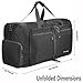 QYUHE 80L Extra Large Capacity Tote Bag Foldable Duffle Bag Luggage Travel Gym Sports Waterproof Lightweight Packable Sling Bag Men Women Handbag Training Gym Bag(Gray)