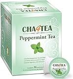 Cha4TEA 36-Count Peppermint Tea Pods for Keurig K-Cup Brewers