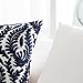 HWY 50 Decorative Couch Throw Pillow Covers 18x18 Inch Embroidered Cotton Branches Accent Throw Pillows Case Cushion Cover for Living Room Bed 1 Piece Navy Blue