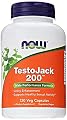 Now Foods Testo Jack 200 Extra Strength Veg Capsules, 3Pack (120 Count )