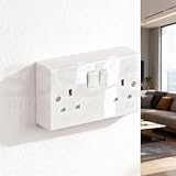 SHP 13A Double White Switched Socket 2 Gang Pattress Box Surface Mount view 4