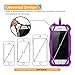 2 in 1 Cell Phone Lanyard Neck Strap Case Universal Smartphone Necklace Shockproof Cover with ID Card Slot Holder for iPhone X 8 7 6 6S 5 SE iPod Touch Samsung Galaxy S8 S7 S6 Edge (Purple)