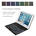 iPad 9.7 Keyboard Case, KVAGO Slim Fit Protective Hard Shell Case with 7 Colors Back-lit Wireless Bluetooth Keyboard Cover for iPad 9.7 inch (A1822 / A1823)- Black