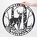Bits and Pieces - Majestic Deer Silhouette Wall Art - Metal Deer Scene Home Décor Accent