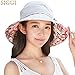 Bucket Boonie Cord Fishing Beach Cap Summer Sun Hat Bowknot Wide Brim for Women Beige