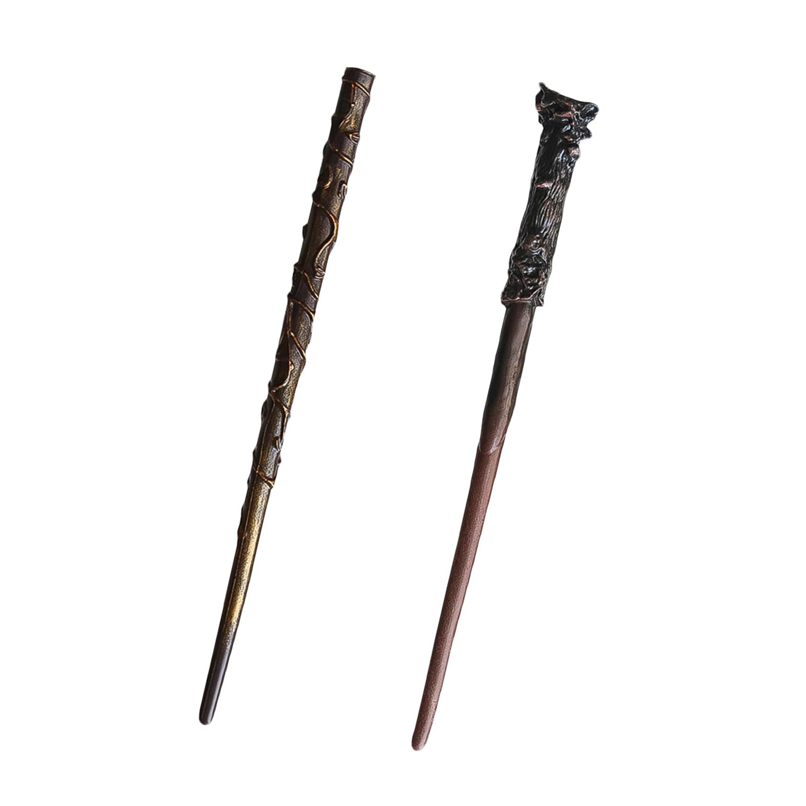 ZPLASK 2 Pcs Magic Wand Wizard Wand Halloween Dress Up Accessory Magic Props Plastic Magic Wand for Girls Boys Cosplay Toys Wizard Costume Accessory