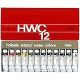 Watercolor Paint Set - Holbein W440 - 15ml Tubes Set No.5 - 12 vibrant colors - Lightweight and portable - Perfect for budding hobbyists and artists - Made in japan Holbein